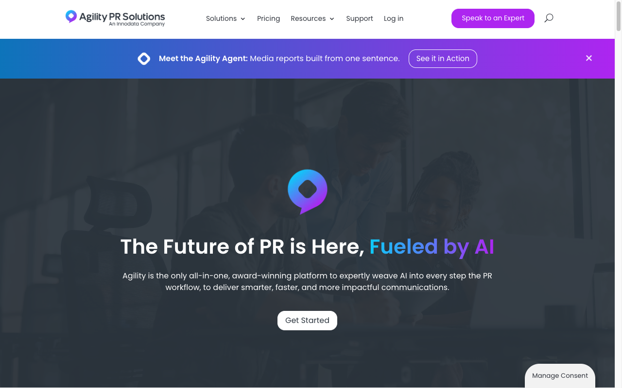 Agility PR Solutions interface