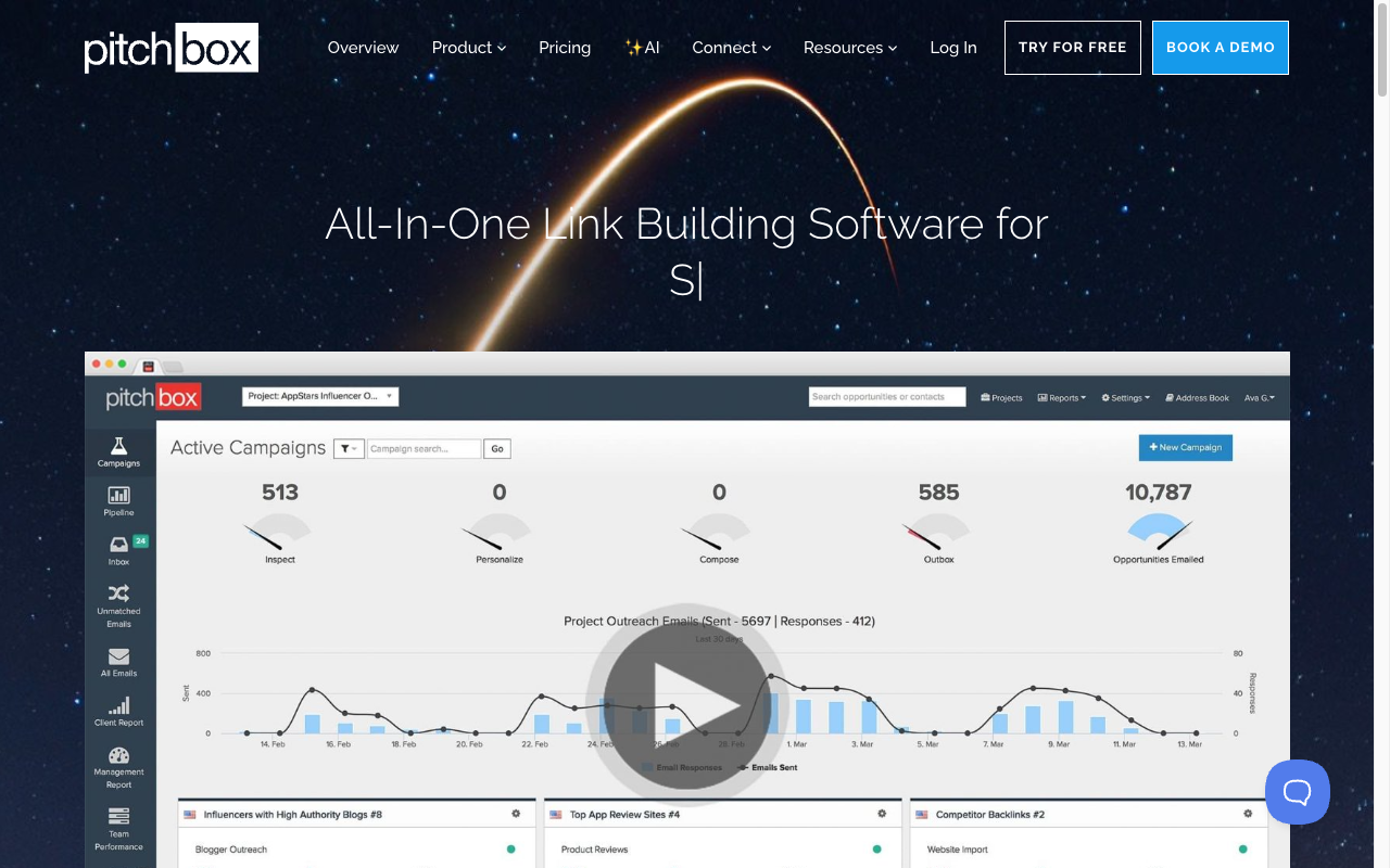 Pitchbox interface