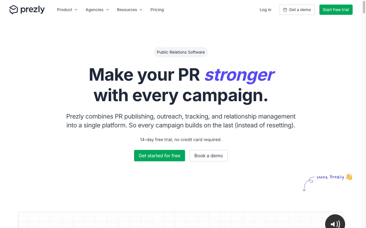 Prezly interface